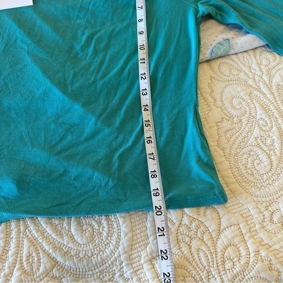 NWT WeWoreWhat cold shoulder long sleeve top in teal green cropped women’s XL - Picture 9 of 9